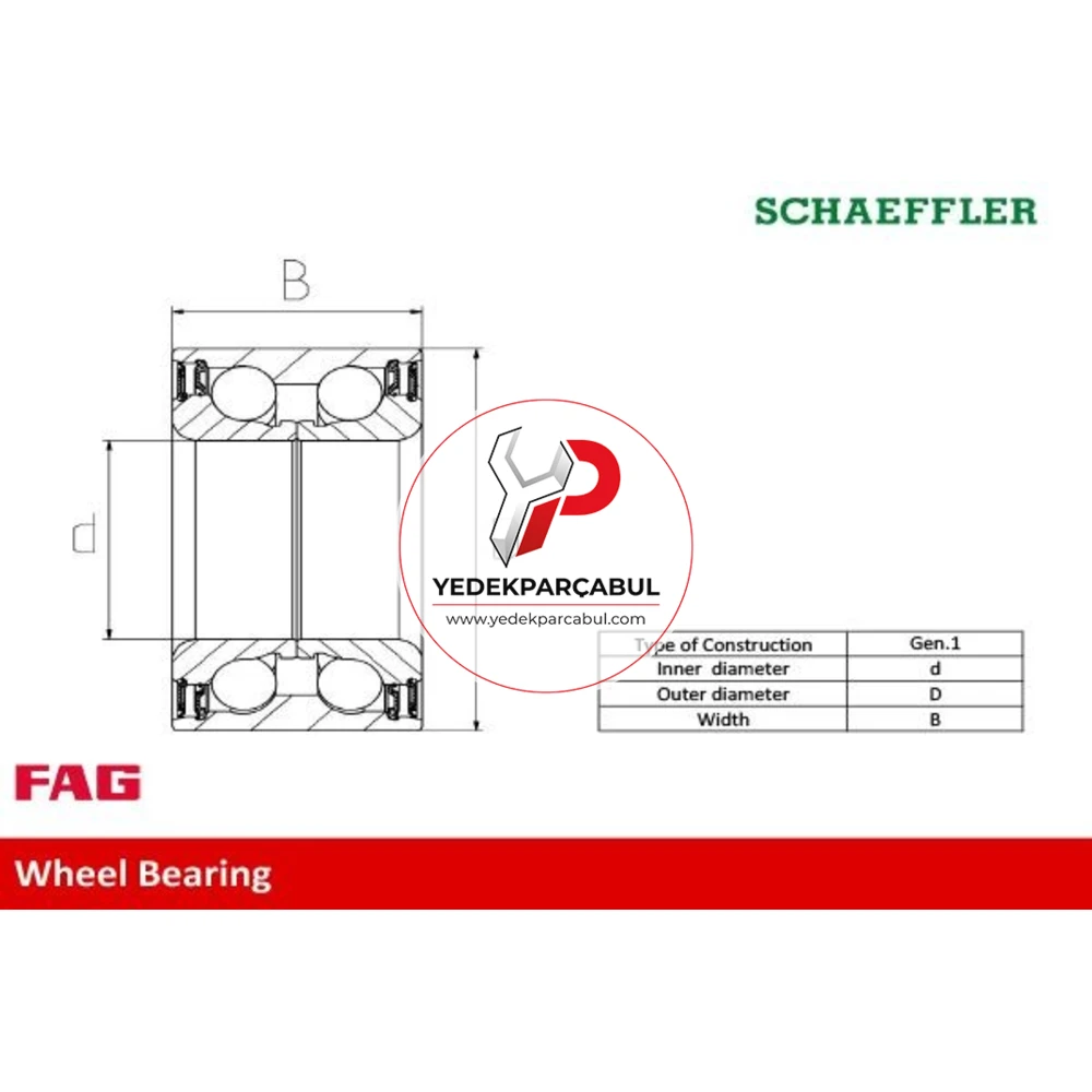 FAG Ön Teker Rulmanı