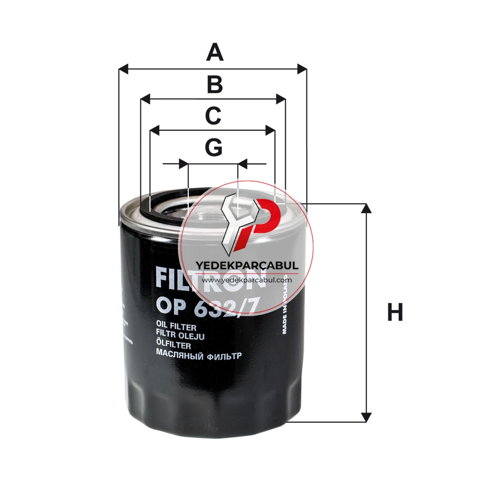 Filtron Yağ Filtresi Kısa Tip