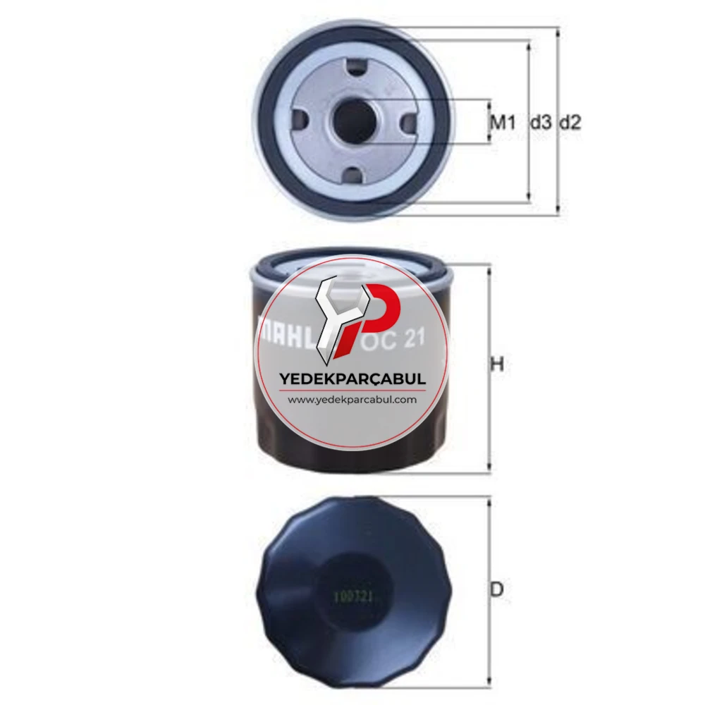 Mahle Vidalı Yağ Filtresi