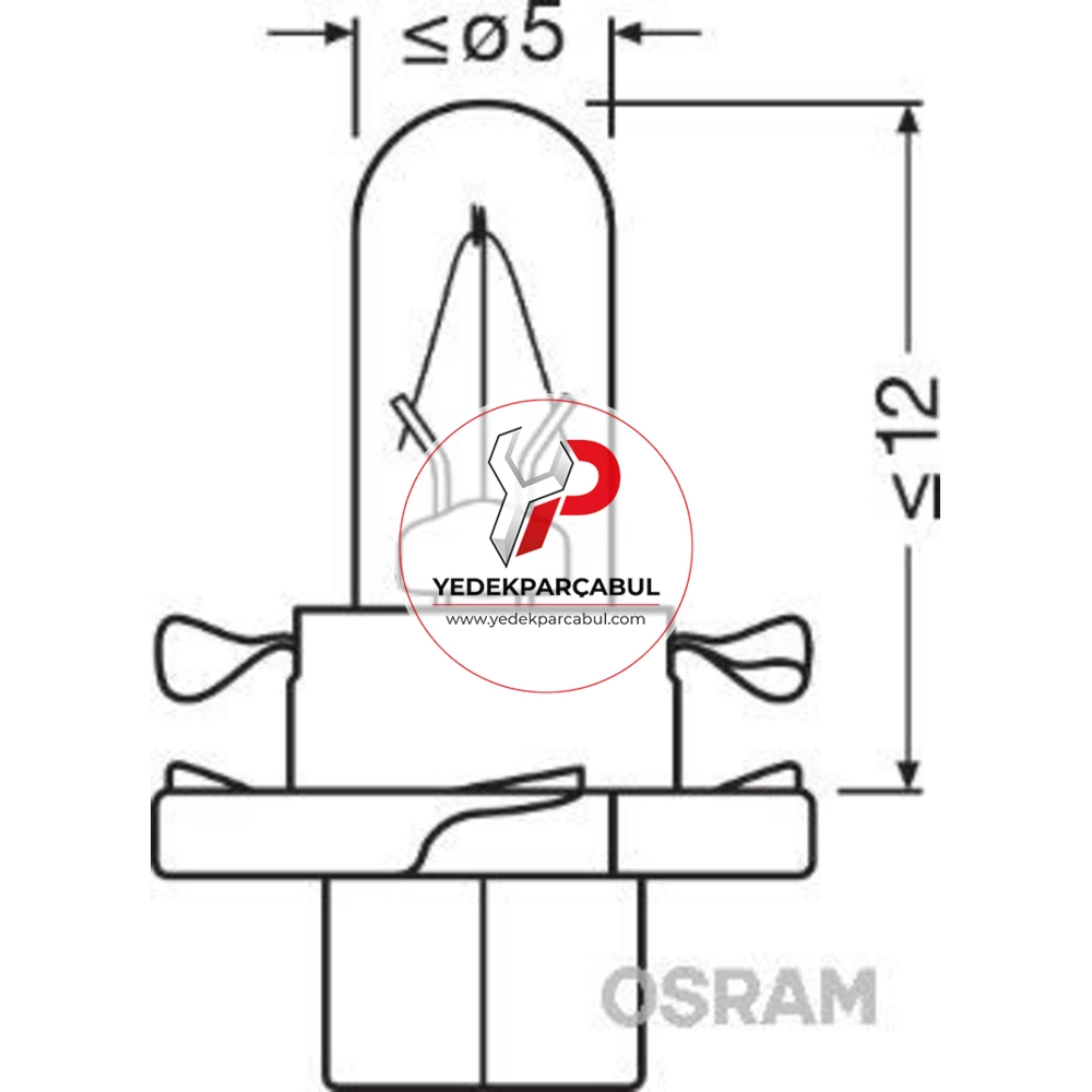Osram Ampul BX8.4d-12.5