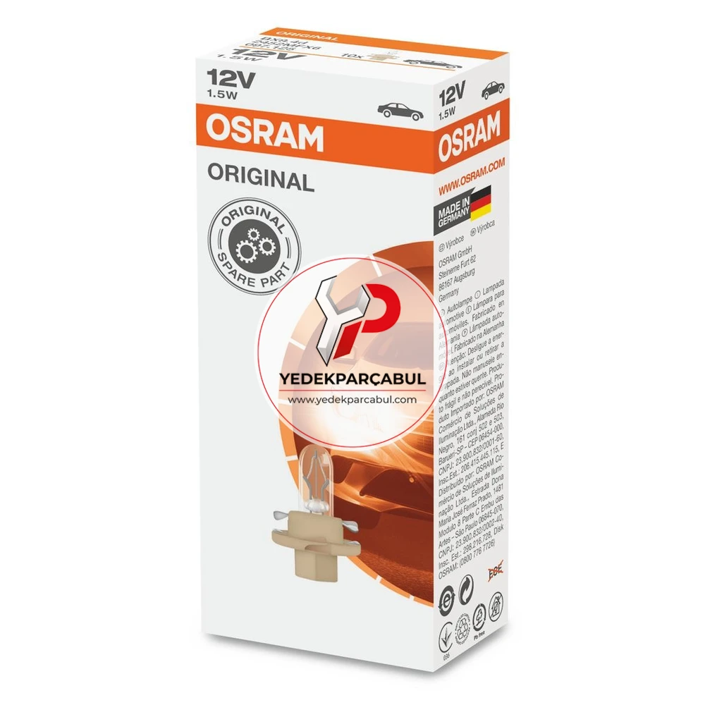 Osram Ampul BX8.4d-12.5 12V 1.5W
