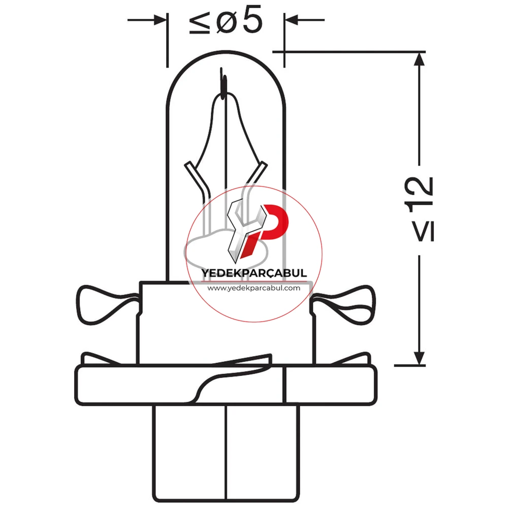 Osram Ampul BX8.4d-12.5 12V 1.5W