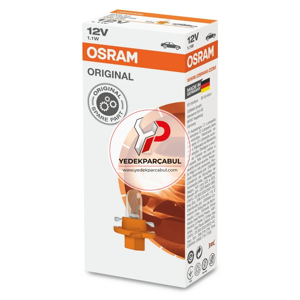 Osram Ampul BX8.4d-12.5 12V 1.1W