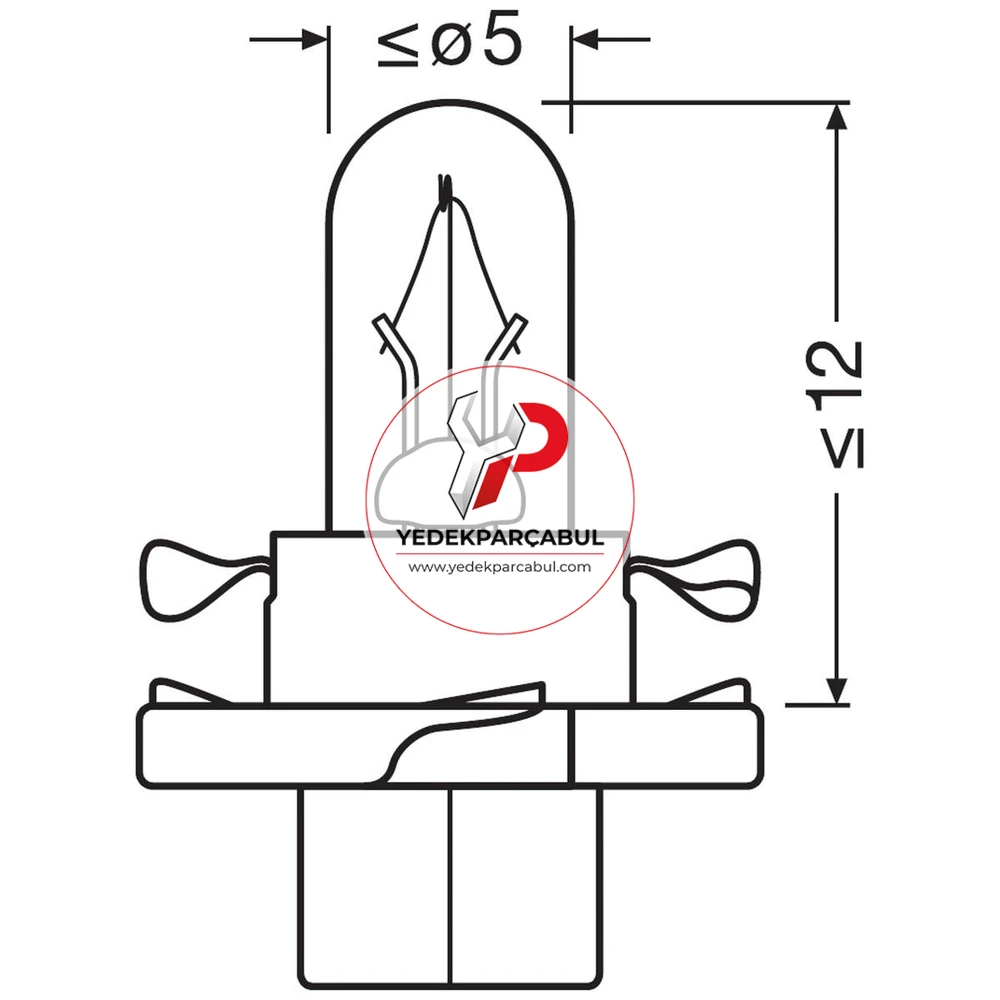 Osram Ampul BX8.4d-12.5 12V 1.1W