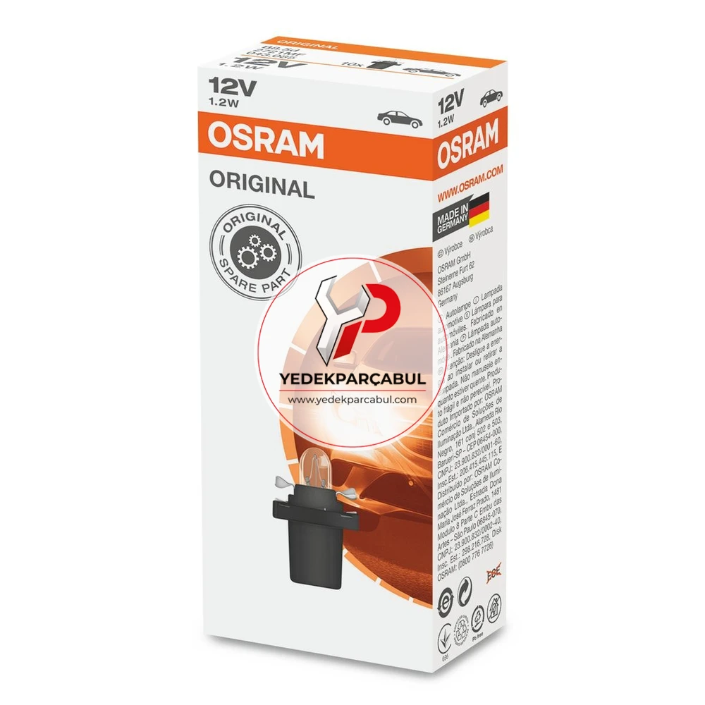 Osram Ampul B8.5d 12V 1.2W