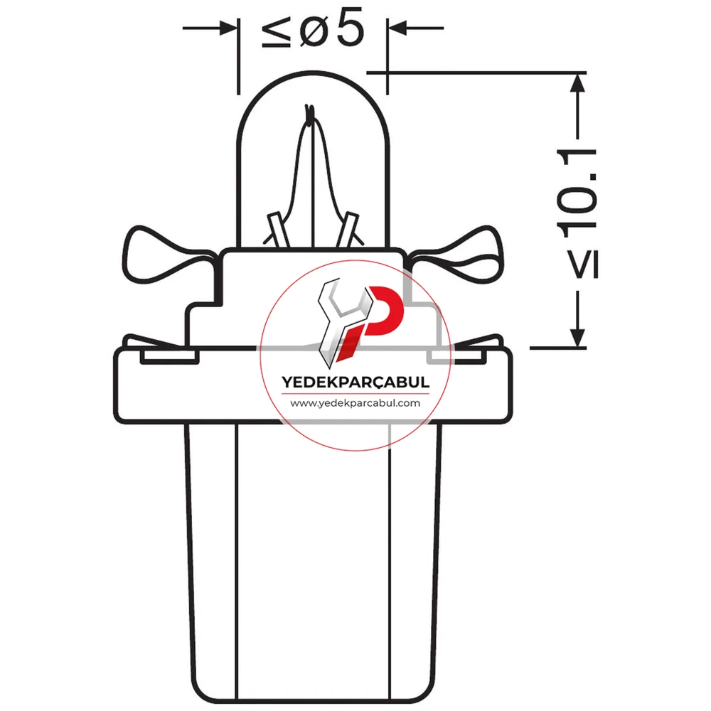 Osram Ampul B8.5d 12V 1.2W