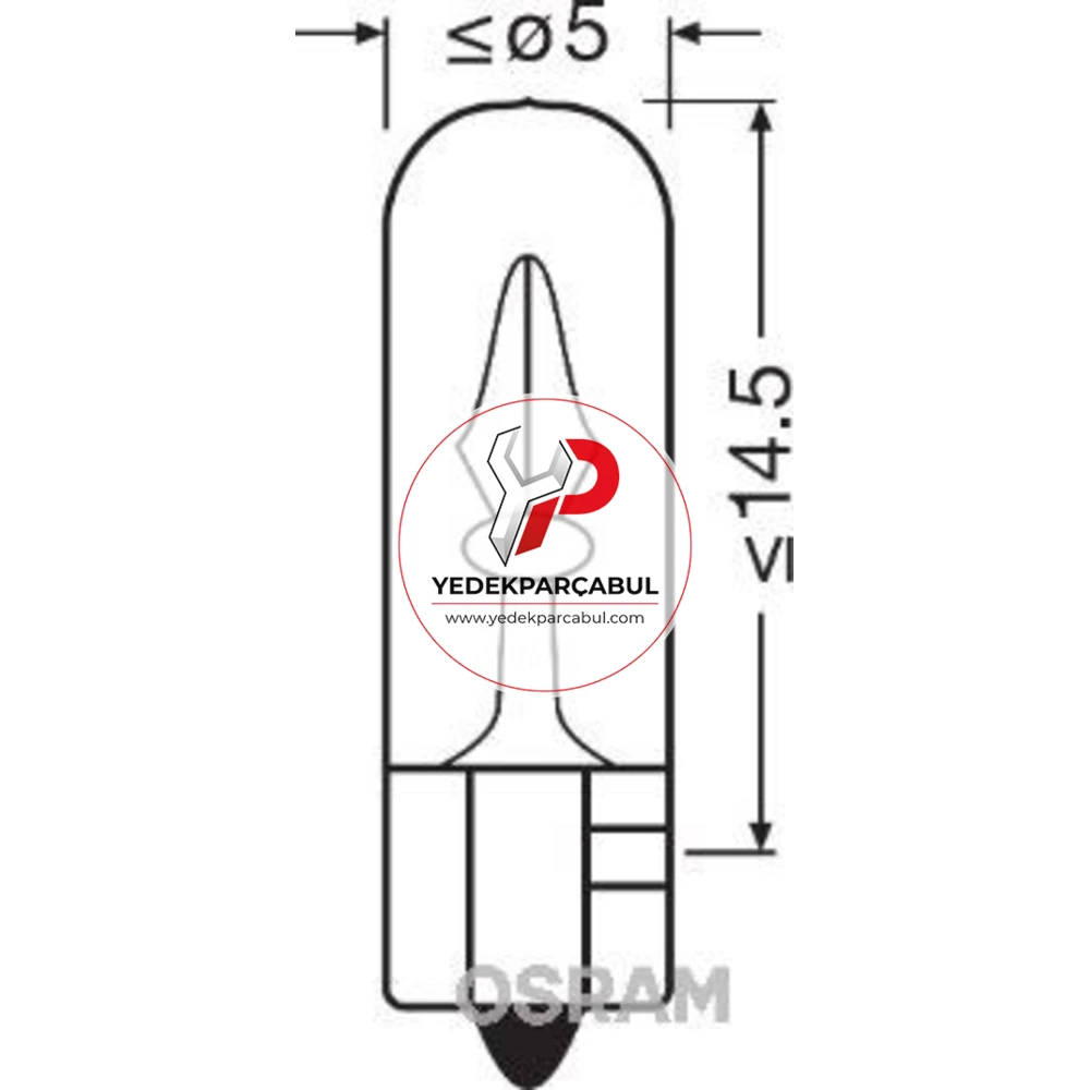 Osram Ampul W2x4.6d 12V 2W