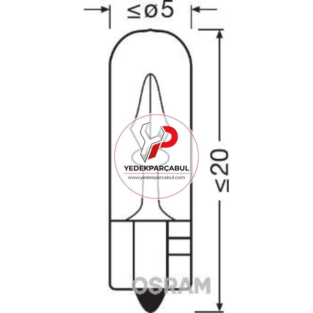 Osram Ampul W2.3W 12V 2.3W