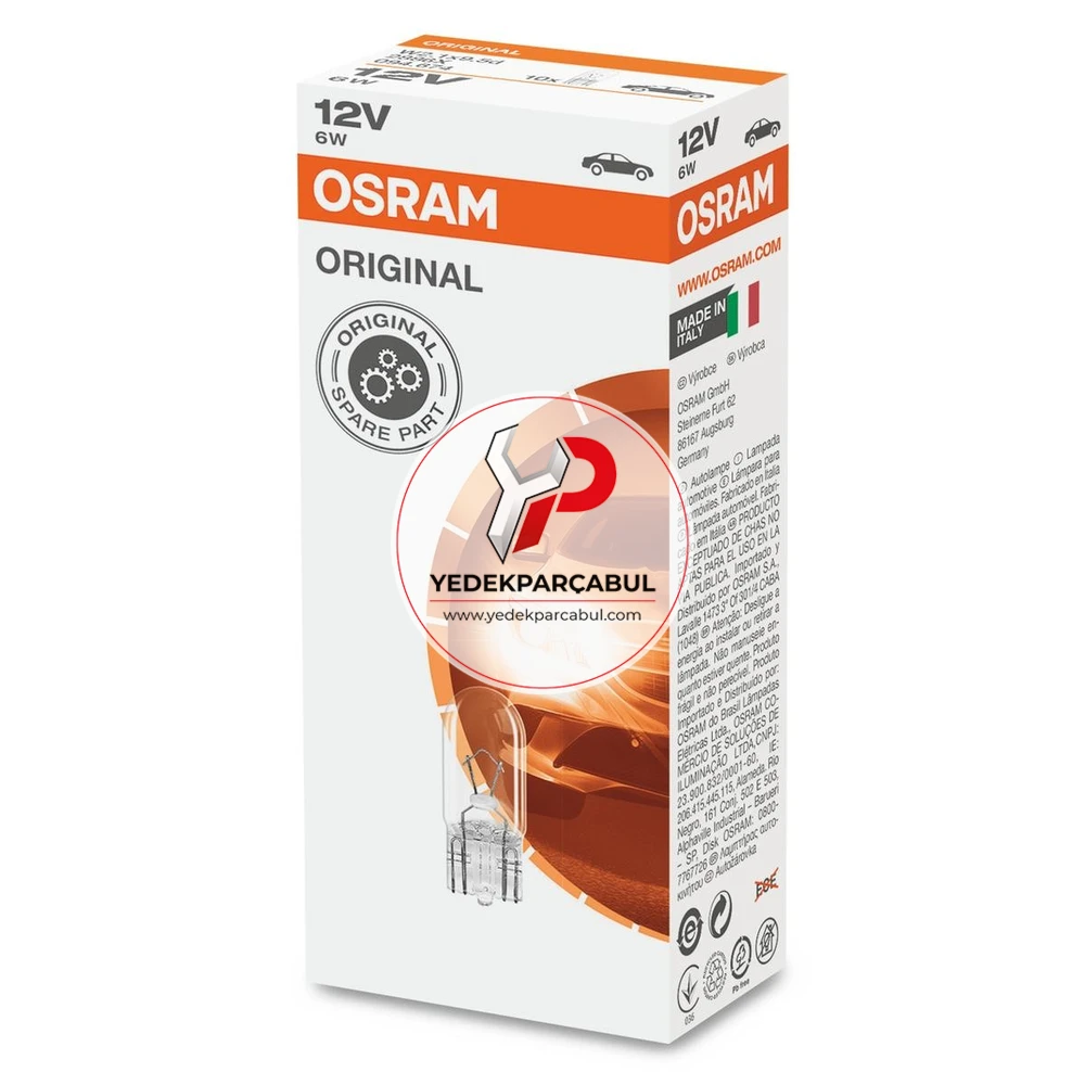 Osram Ampul W2.1x9.5d 12V 6W