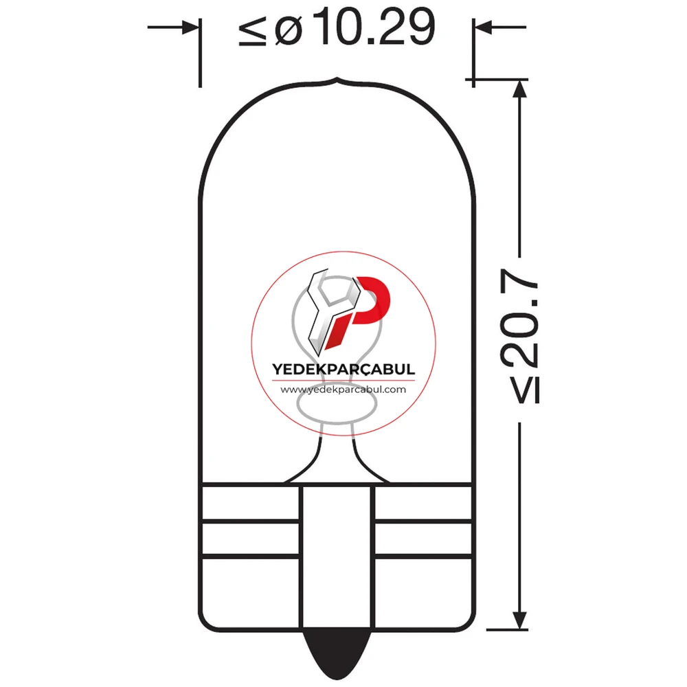 Osram Ampul W2.1x9.5d 12V 6W