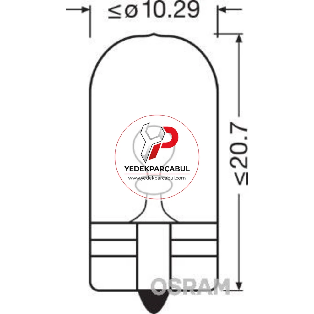Osram Ampul W2.1x9.5d 12V 6W
