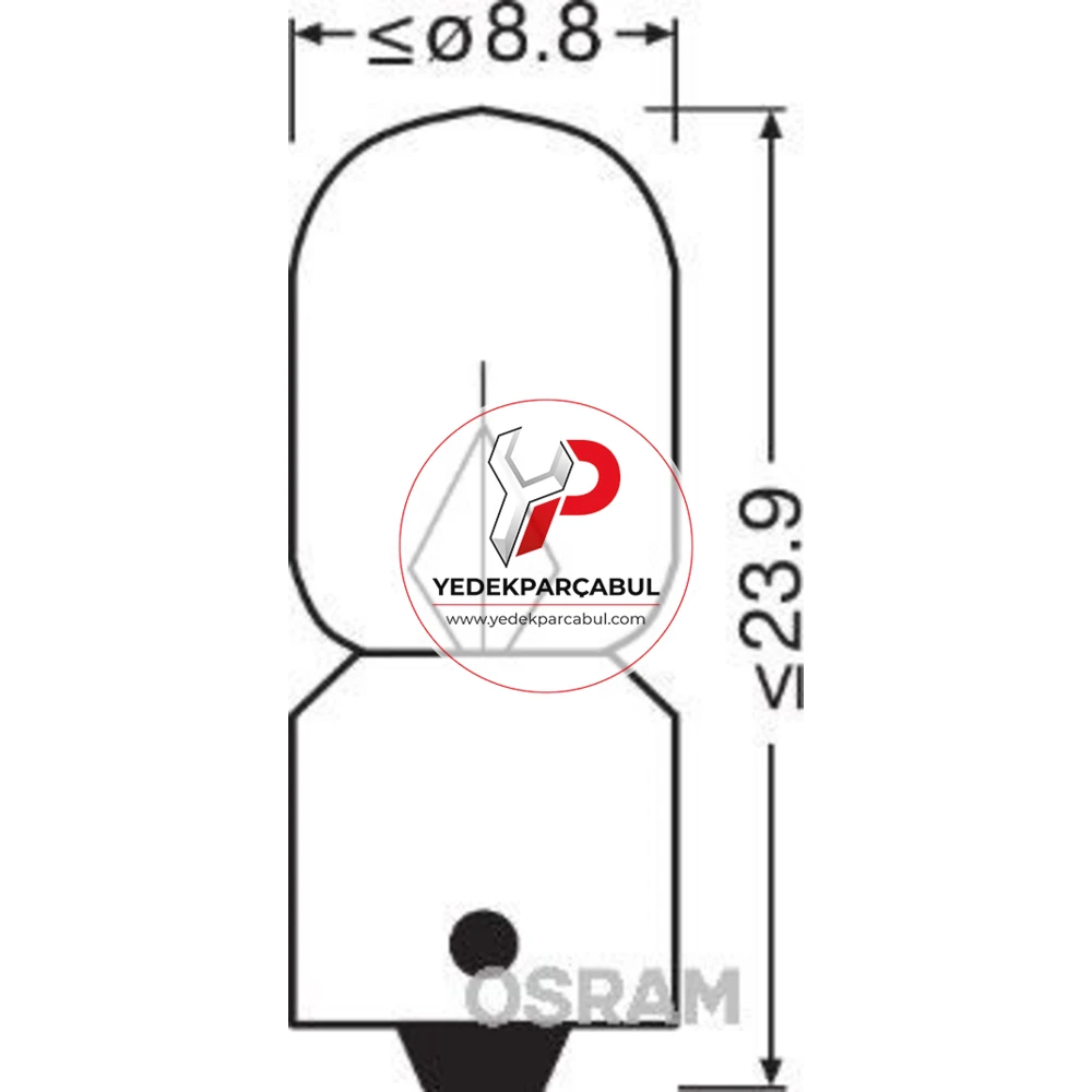 Osram Ampul BA9s 12V 2W