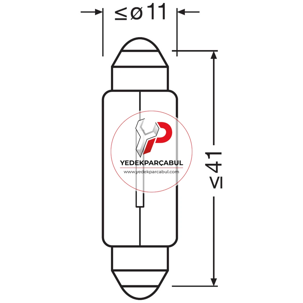 Osram Tavan Ampulü SV8.5-8 12V 10W