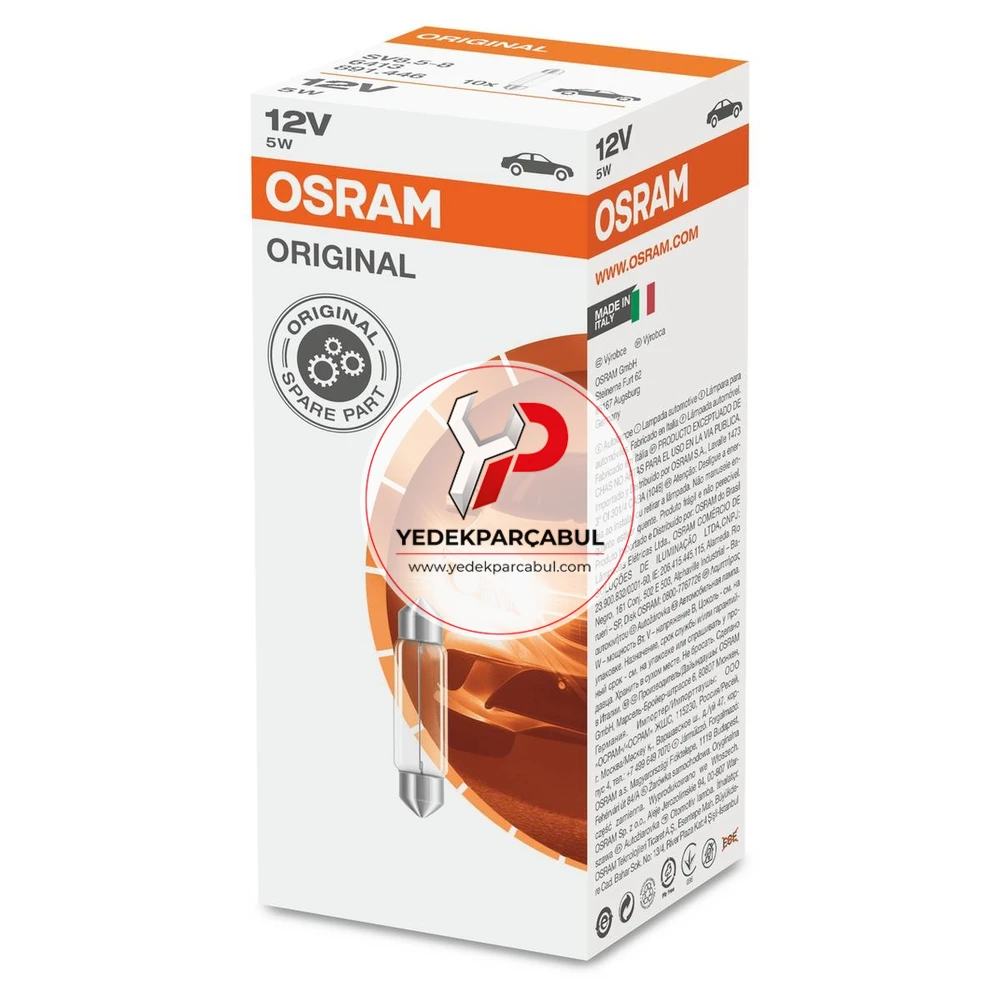 Osram Sofit Ampul SV8.5-8 12V 5W