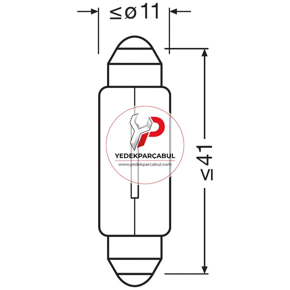 Osram Sofit Ampul SV8.5-8 12V 5W