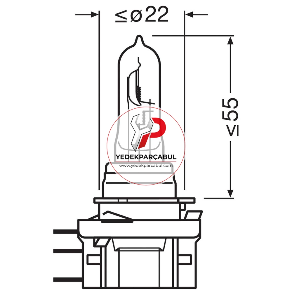 Osram Ampul H15 12V 15/55W
