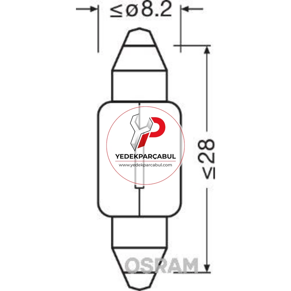 Osram Sofit Ampul 12V 3W