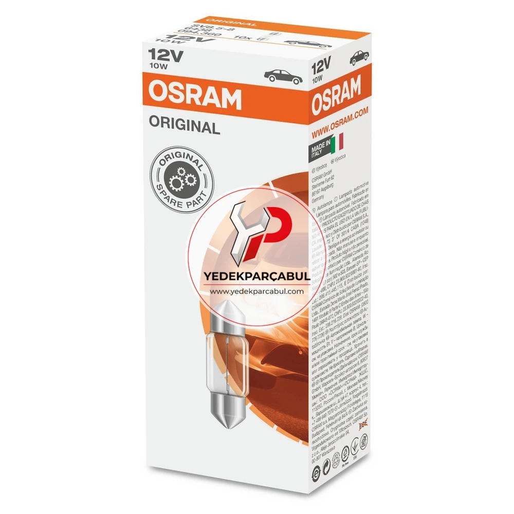 Osram Tavan Ampulü SV8.5-8 12V 10W
