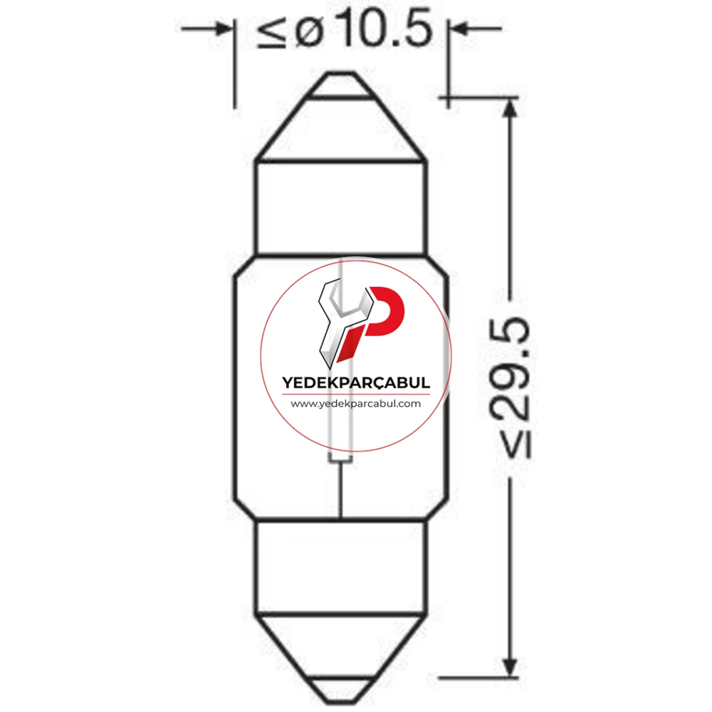 Osram Tavan Ampulü SV8.5-8 12V 10W