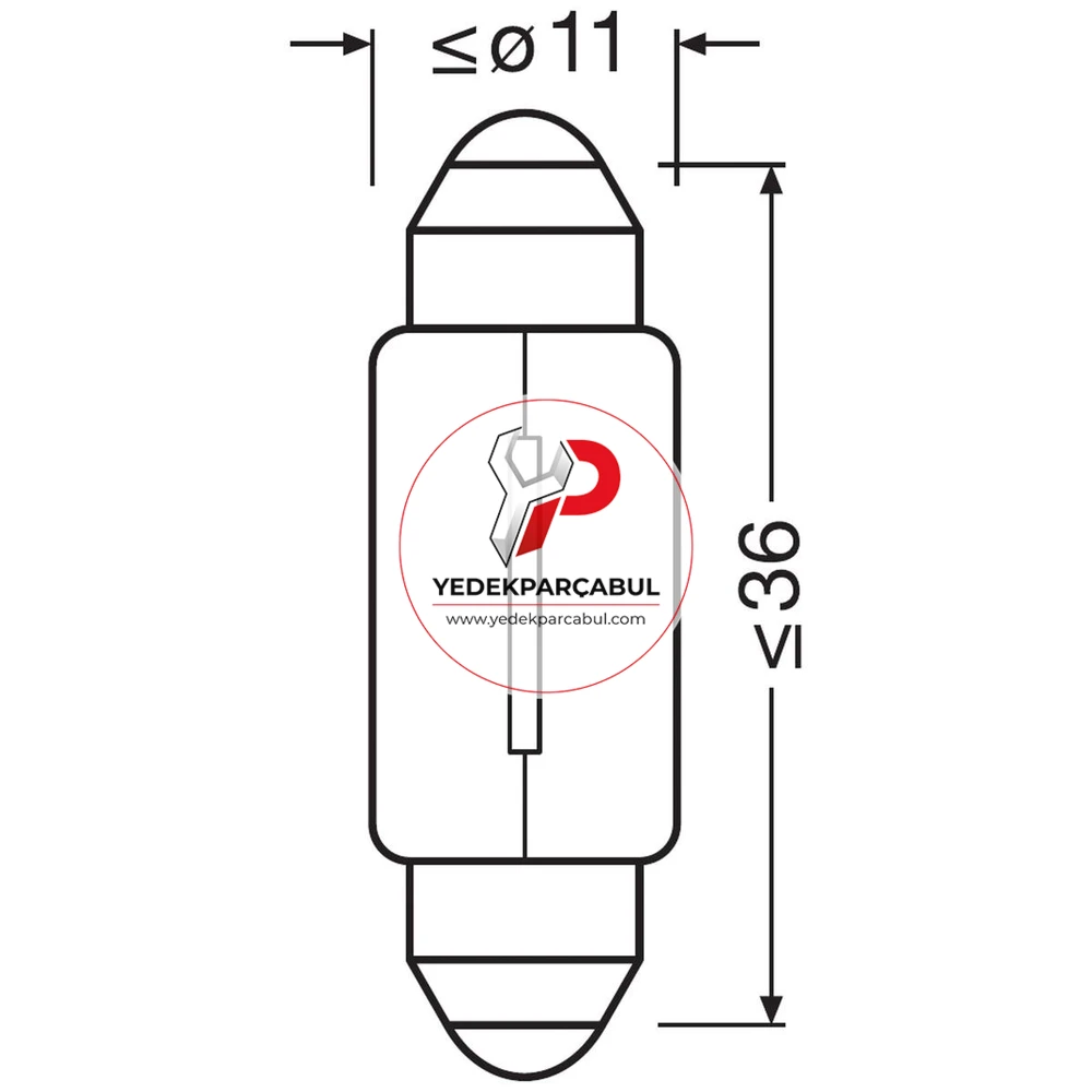 Osram Ampul SV8.5-8 12V 10W