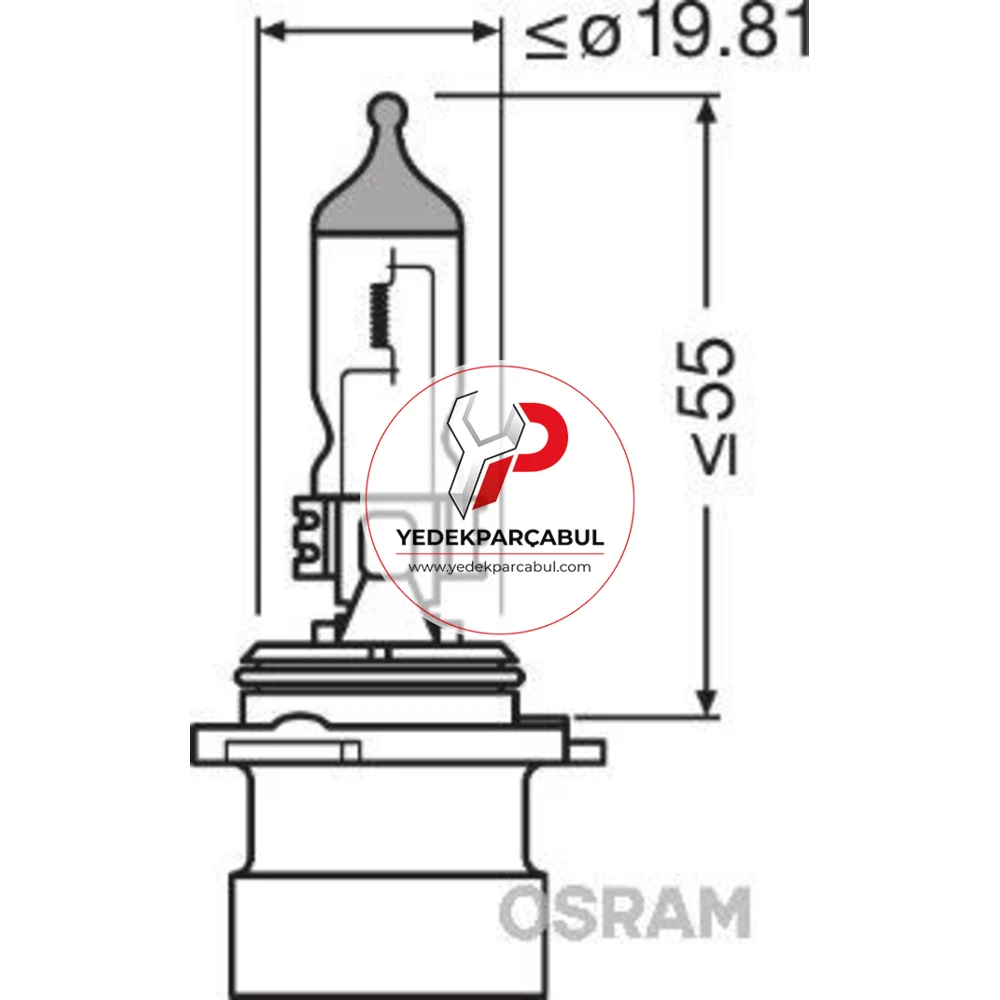 Osram Ampul HB4A 12V 51W