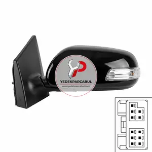 Katlanır Sinyalli LED Dış Ayna 7 Pin SOL
