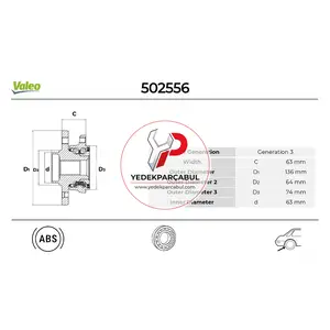 Arka Teker Poryası Rulmanlı