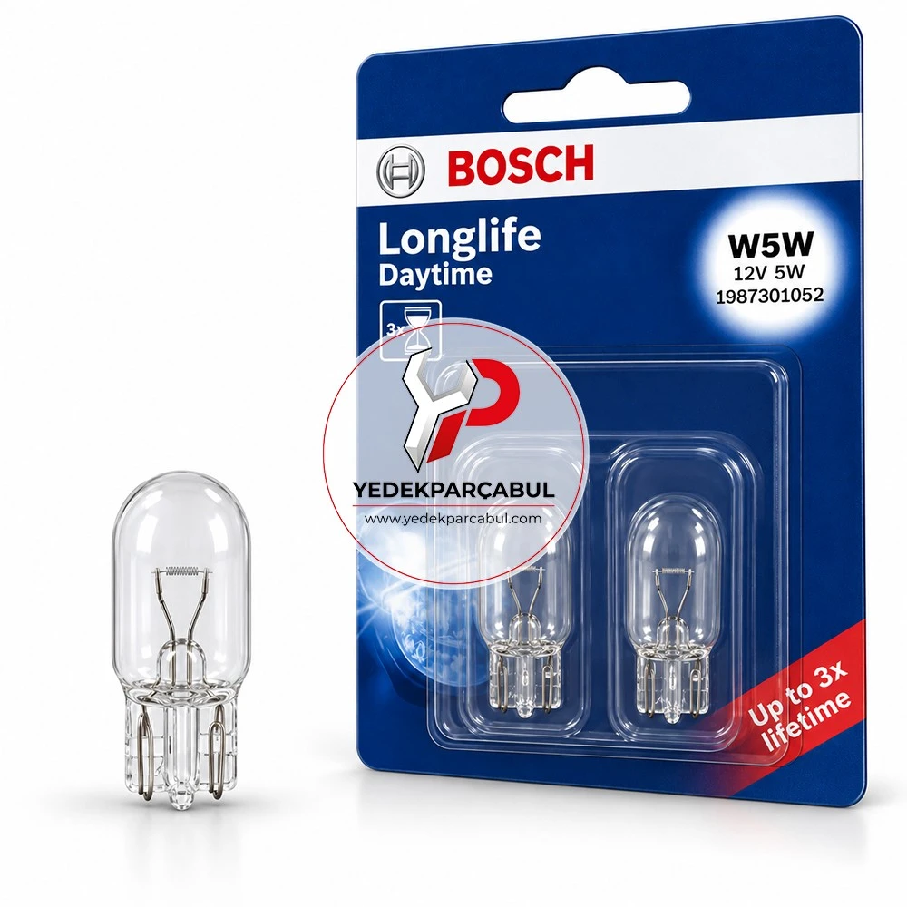 Bosch Ampul W5W Longlife Daytime 12V 5W