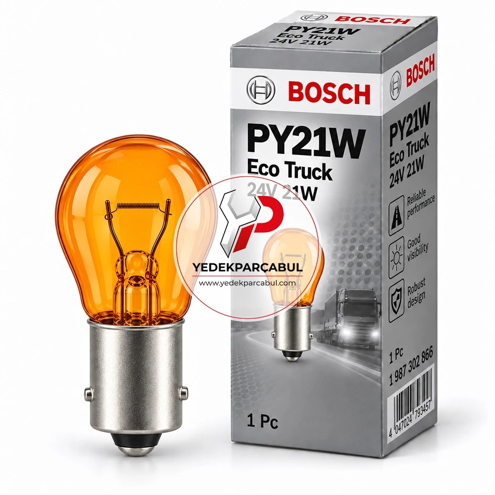 Bosch Ampul PY21W Eco Truck 24V 21W