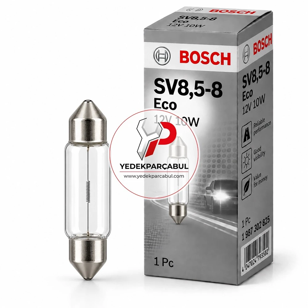 Bosch Ampul SV8,5-8 Eco 12V 10W