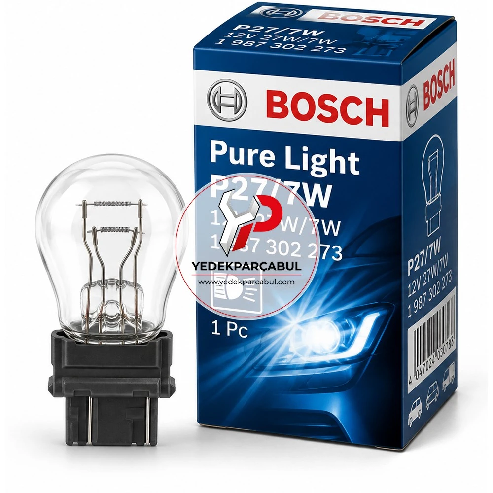 Bosch Ampul P27/7W Pure Light 12V 27W/7W