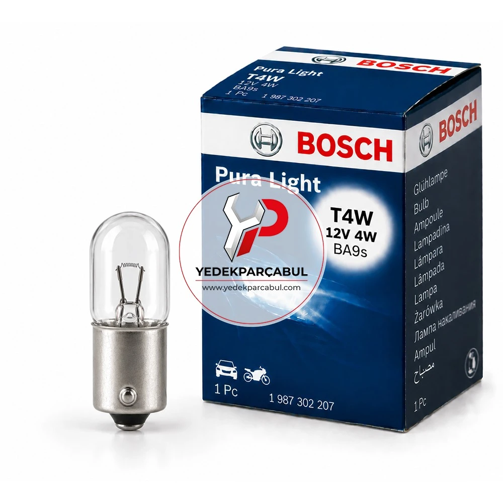 Bosch Ampul T4W Pure Light 12V 4W