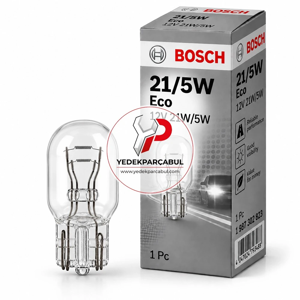 Bosch Ampul W21/5W Eco 12V 21W/5W