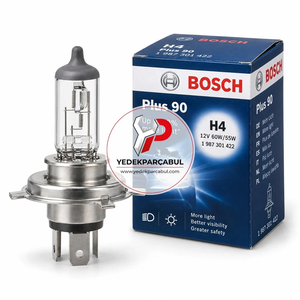 Bosch Ampul H4 Plus 90 12V 60W/55W
