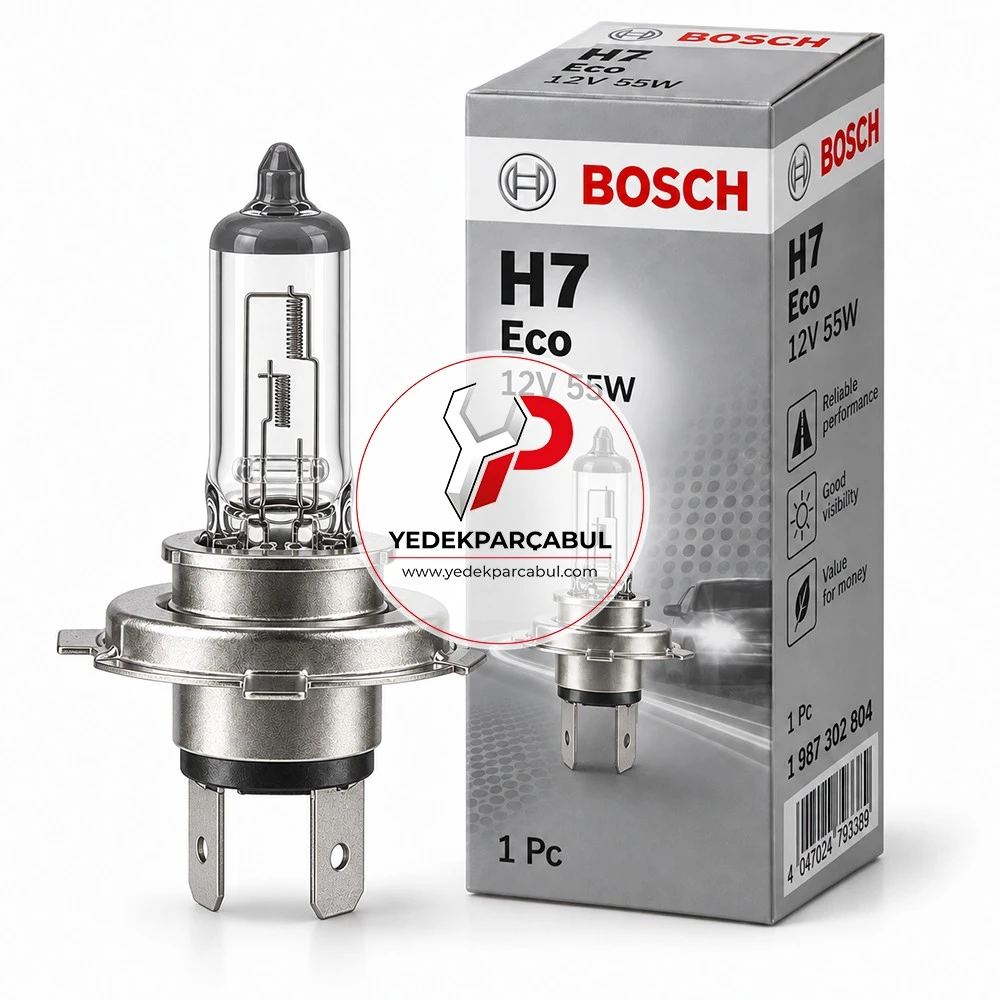 Bosch Ampul H7 Eco 12V 55W