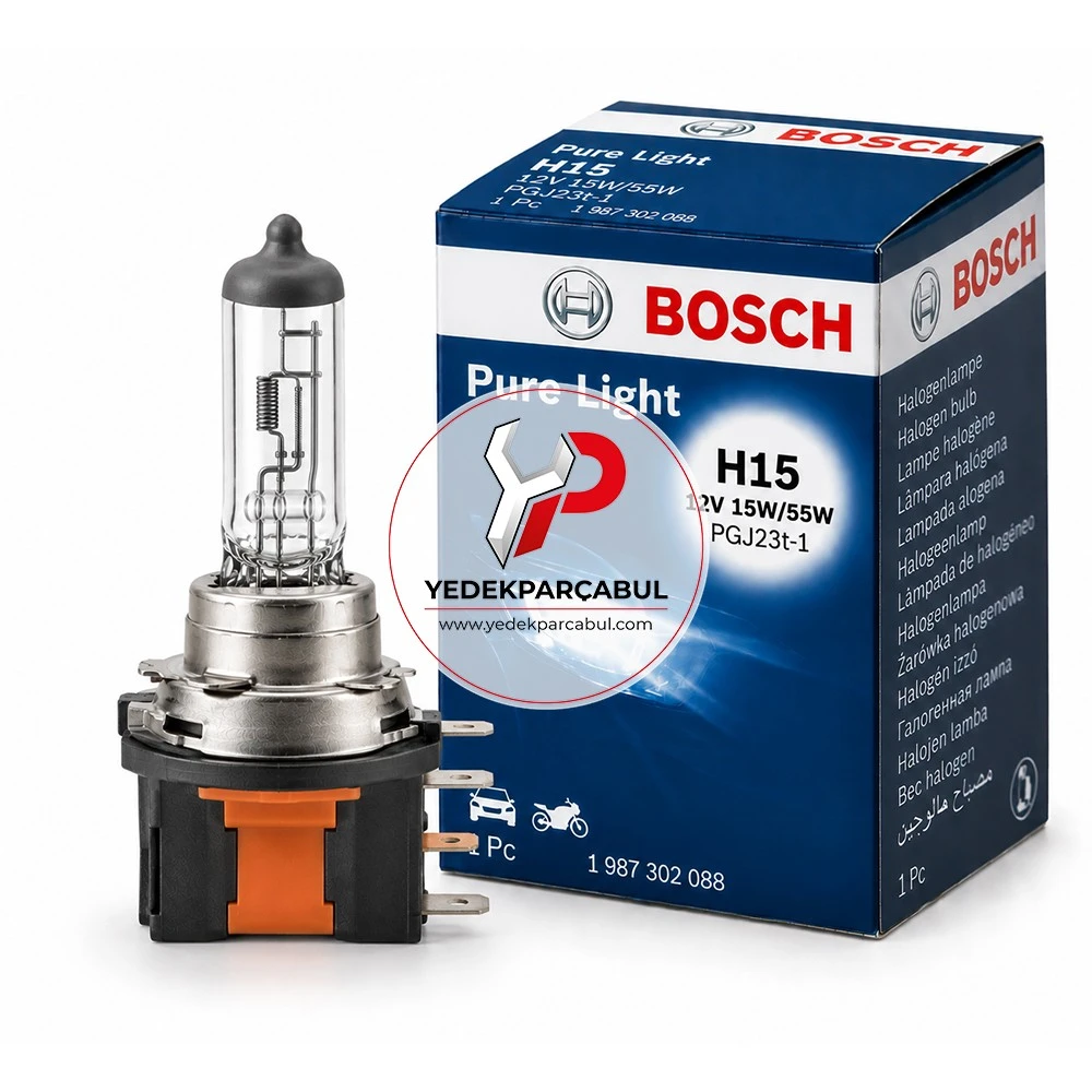 Bosch Ampul H15 Pure Light 12V 15W/55W