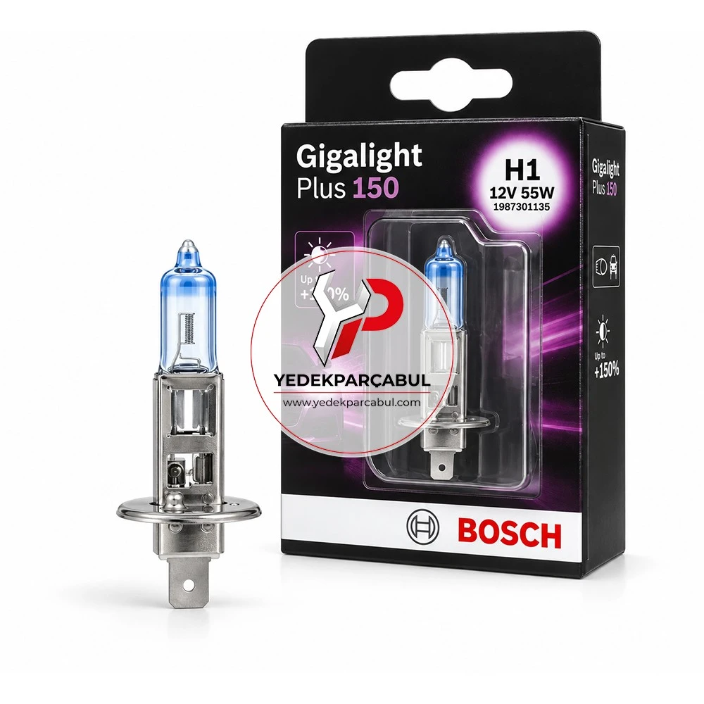 Bosch Ampul H1 Plus 150 Gigalight 12V 55W