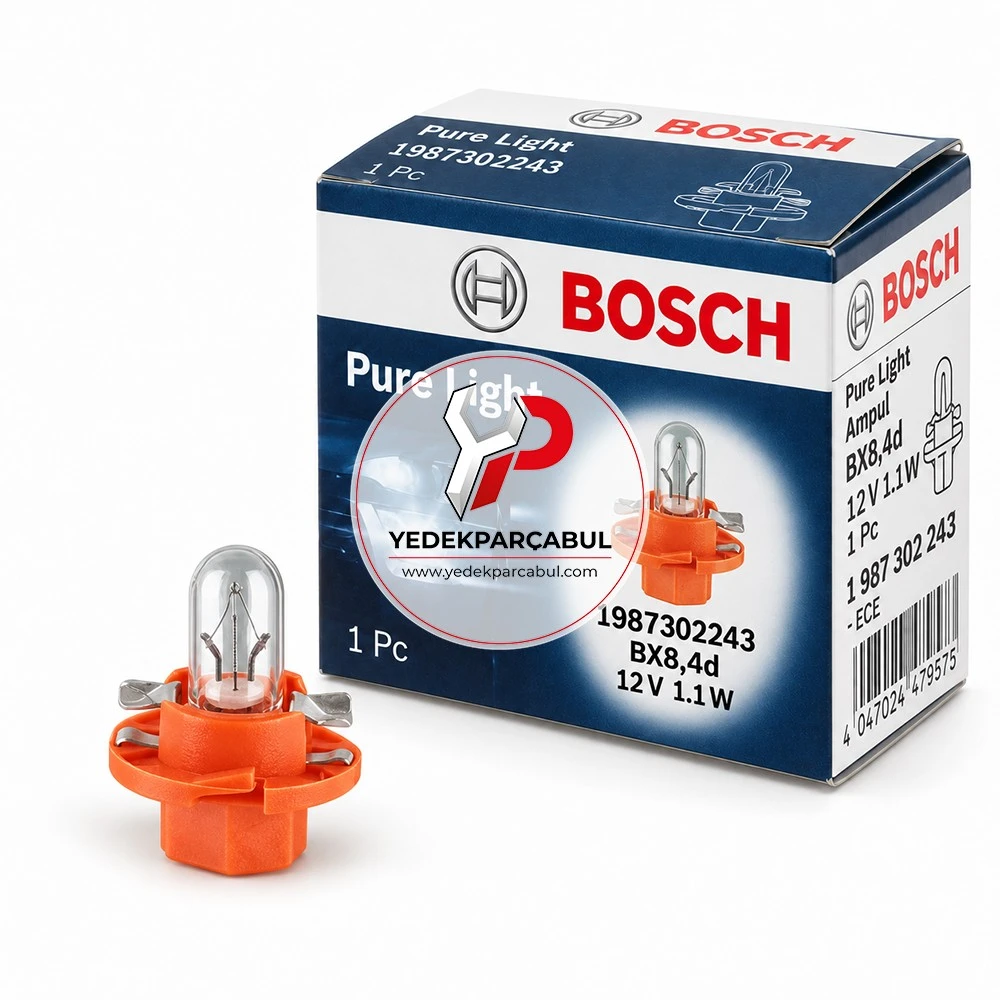 Bosch Ampul BX8,4d Pure Light 12V 1.1W