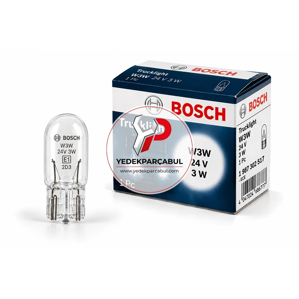 Bosch Ampul W3W Trucklight 24V 3W