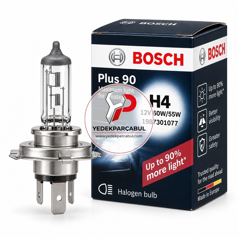 Bosch Ampul H4 Plus 90 12V 60W/55W