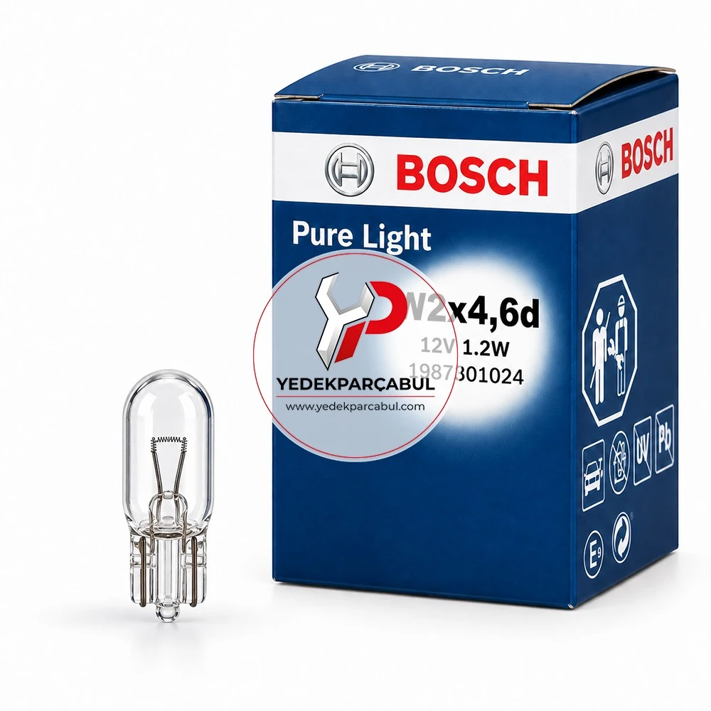 Bosch Ampul W2x4,6d Pure Light 12V 1.2W
