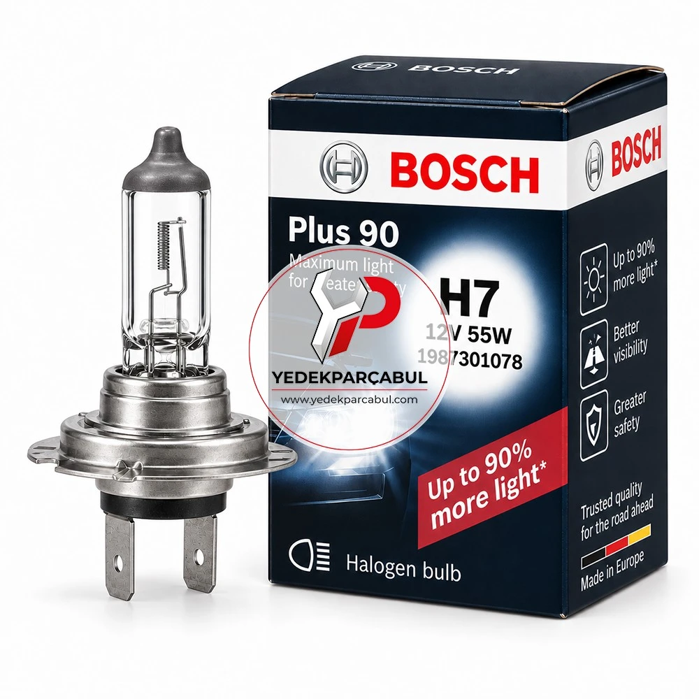 Bosch Ampul H7 Plus 90 12V 55W