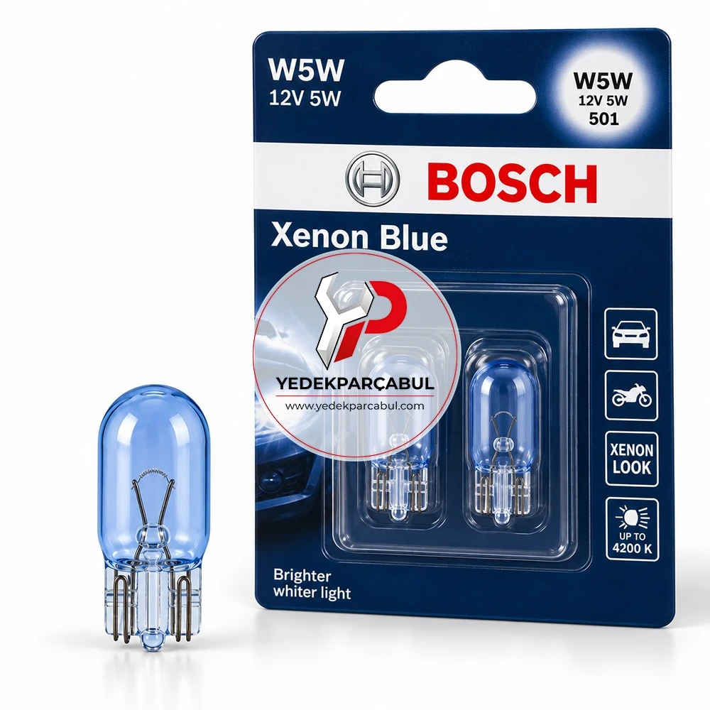 Bosch Ampul W5W Xenon Blue 12V 5W
