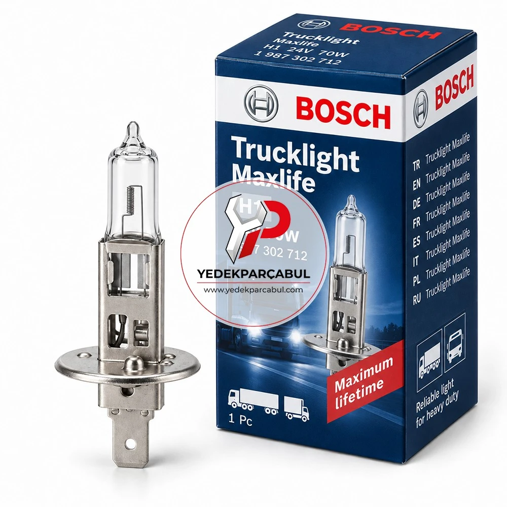 Bosch Ampul H1 Trucklight Maxlife 24V 70W