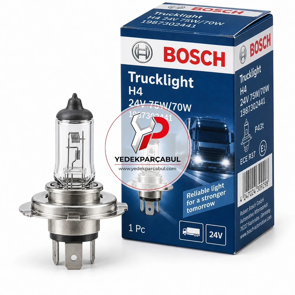 Bosch Ampul H4 Trucklight 24V 75W/70W