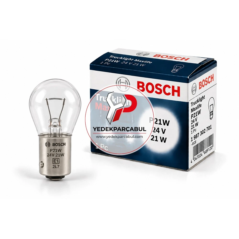 Bosch Ampul P21W Trucklight Maxlife 24V 21W