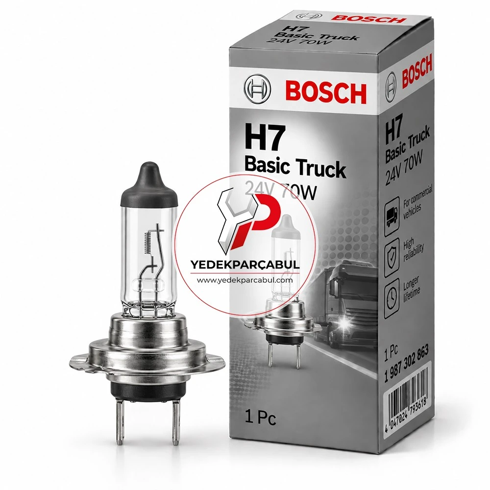 Bosch Ampul H7 Basic Truck 24V 70W