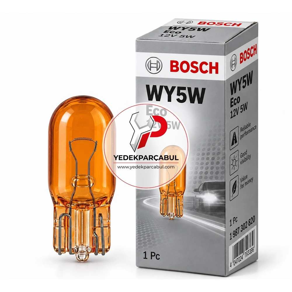 Bosch Ampul WY5W Eco 12V 5W (Turuncu)