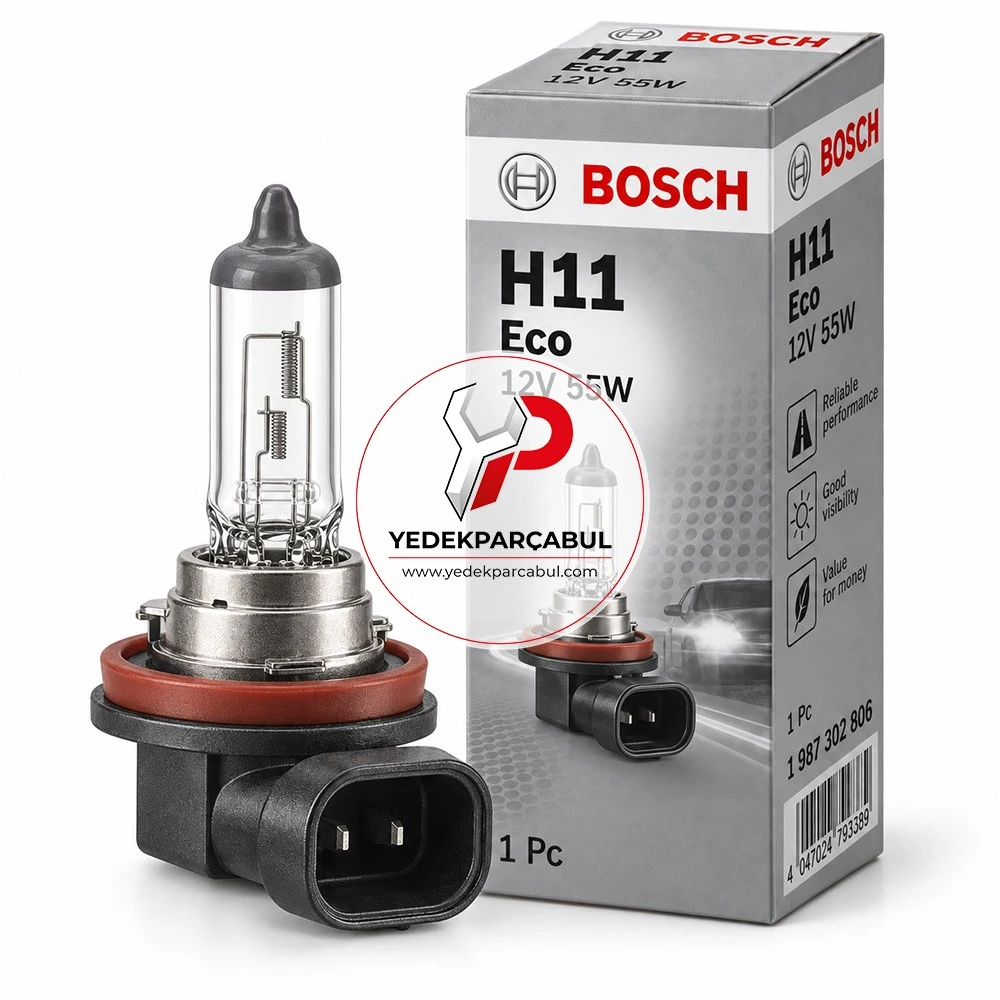 Bosch Ampul H11 Eco 12V 55W