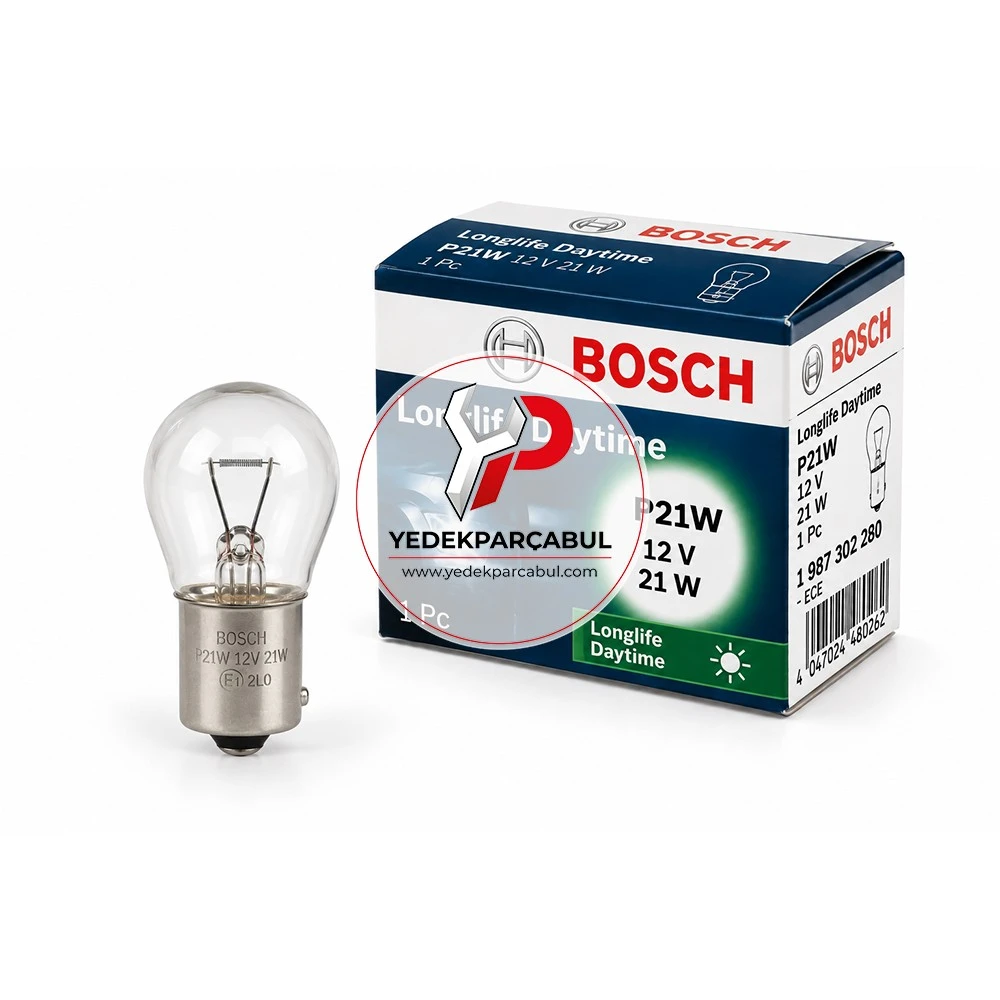 Bosch Ampul P21W Longlife Daytime 12V 21W